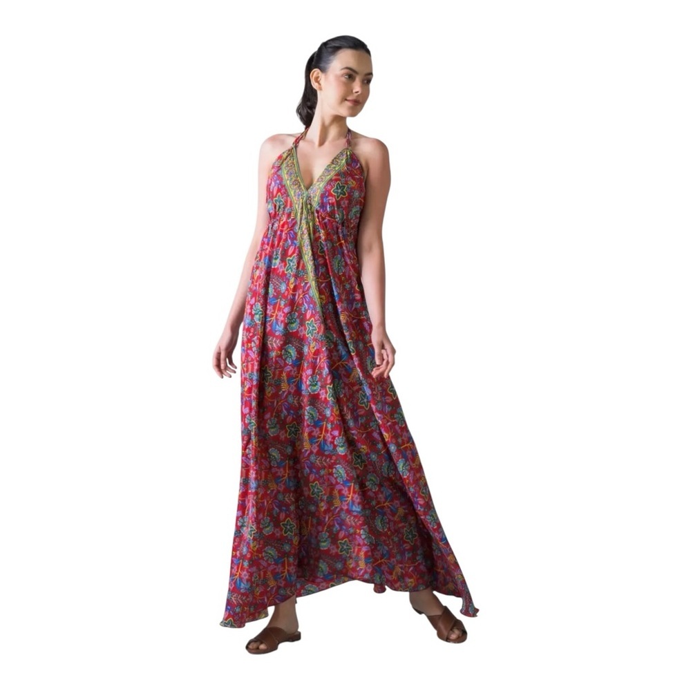 Rhea Costa Multicolor Floral Maxi Dress